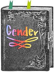 Foto Logo Materialien - Buch mit der Aufschrift "Gender"