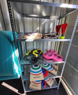 Foto Impression der Sportbox mit Frisbees, Cornhole, Tunturi Indiaca