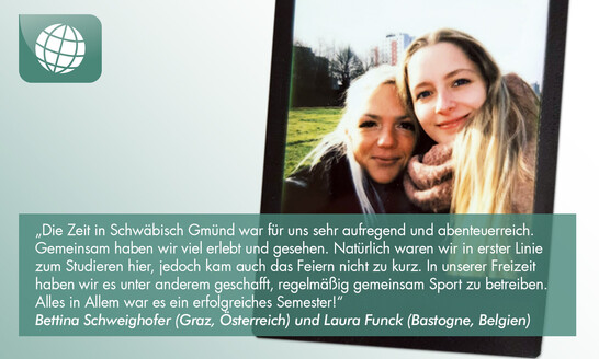 Bettina Schweighofer (Graz, Österreich) und Laura Funck (Namur, Belgien)