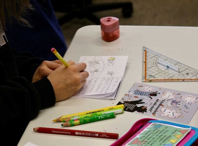 Foto Schreibworkshop mit Grundschulkindern