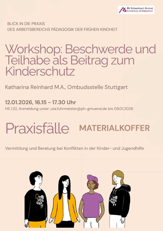 Einladungsflyer Beschwerde und Teilhabe als Beitrag zum Kinderschutz