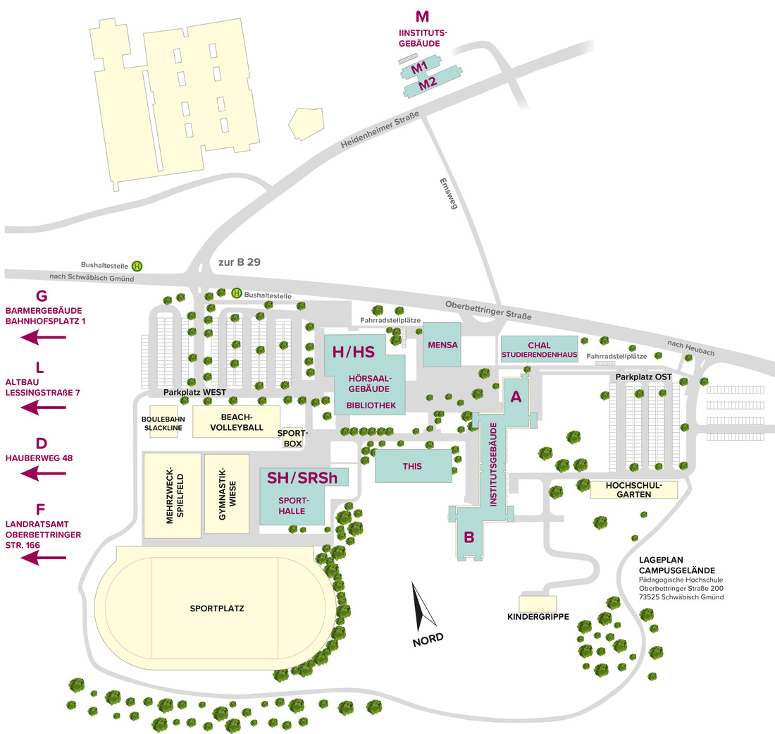 Foto Lageplan vom PH Campus