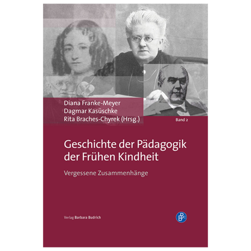 Coveransicht der Herausgabe von Braches-Chyrek, Franke-Meyer, Kasüschke (2022): Geschichte der Pädagogik der frühen Kindheit. Vergessene Zusammenhänge